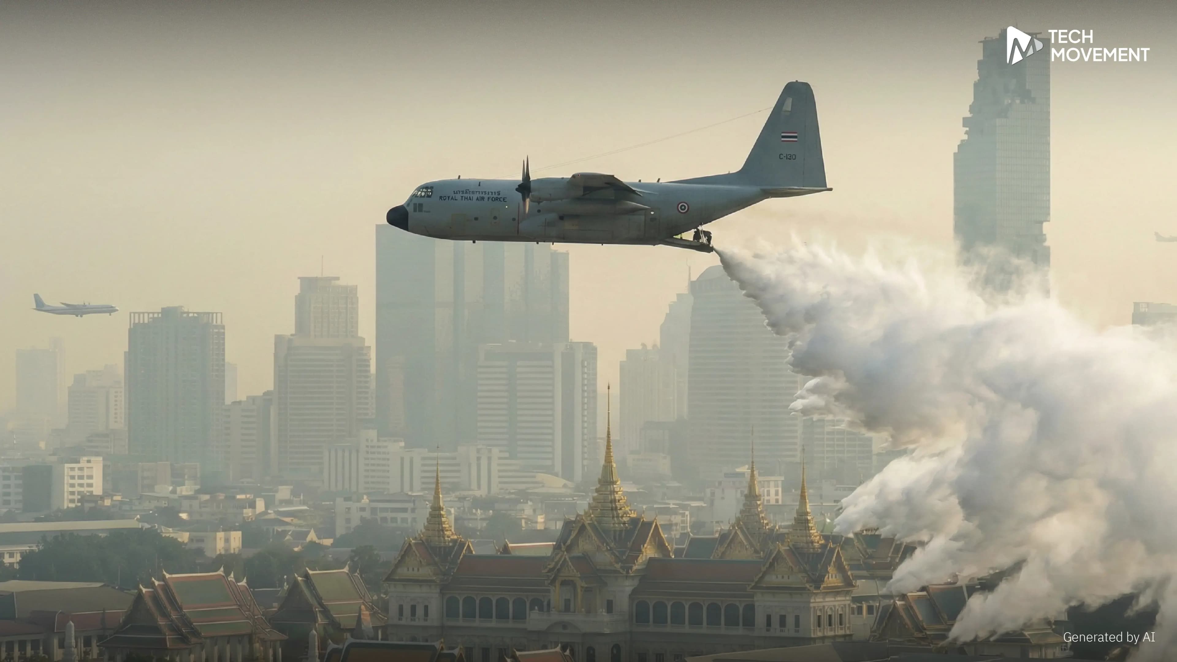 กรมฝนหลวงเร่งบินโปรยน้ำแข็งแห้ง สู้ฝุ่น PM2 5 ในกทม เหนือ อีสาน หลังอากาศปิดทำฝุ่นสะสม