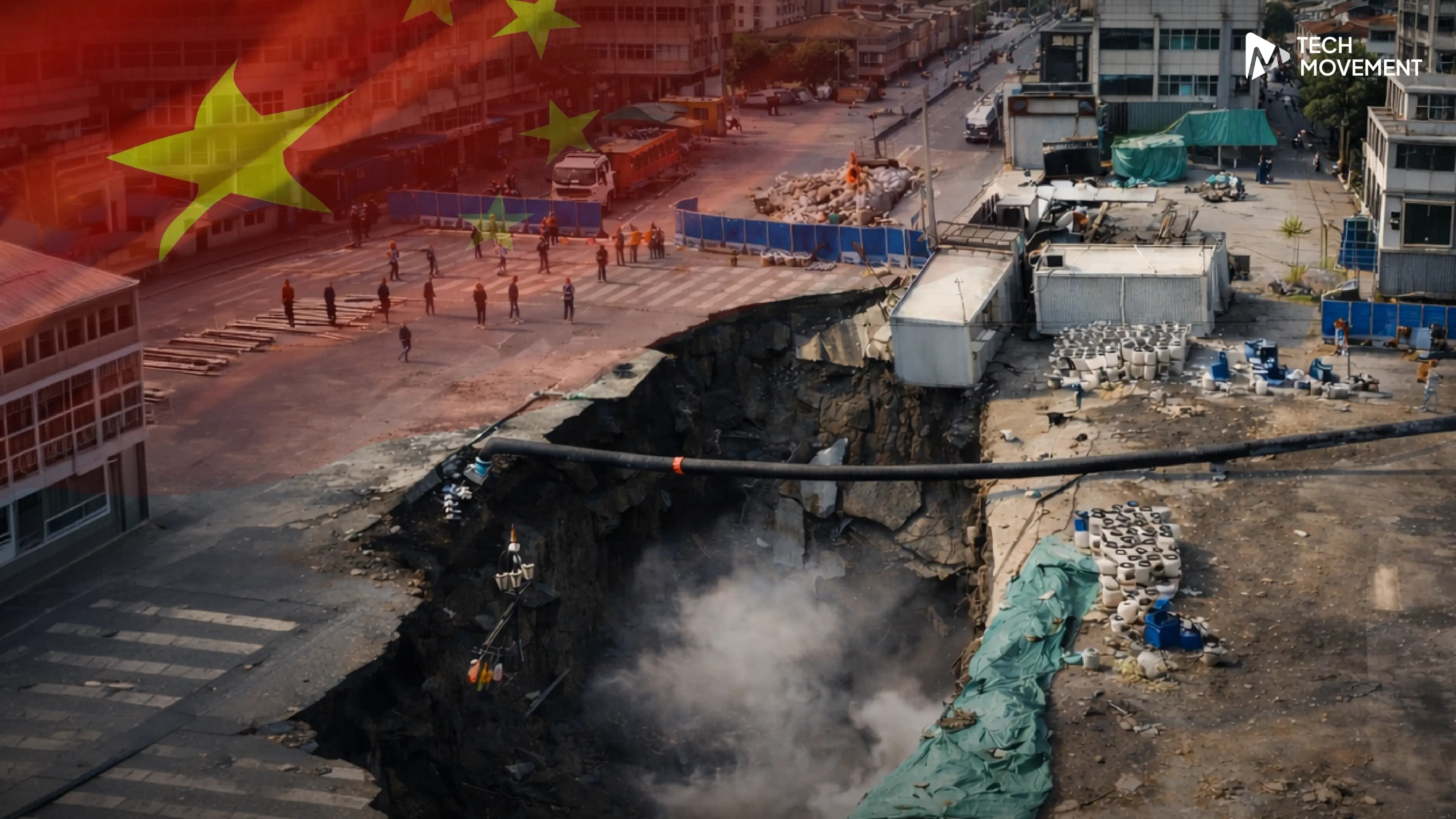 หลุมยุบใหญ่ในเซี่ยงไฮ้ สะท้อนช่องว่างเตรียมพร้อมรับมือความเสี่ยง